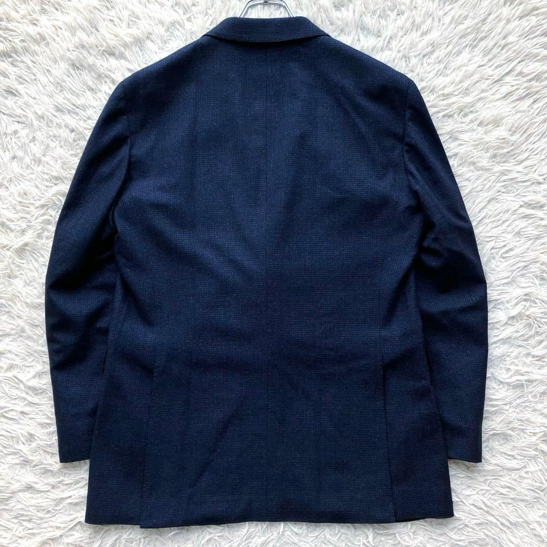 【現行 極美品 カシミヤシルク】ポールスチュアート　テーラードジャケット　L 紺