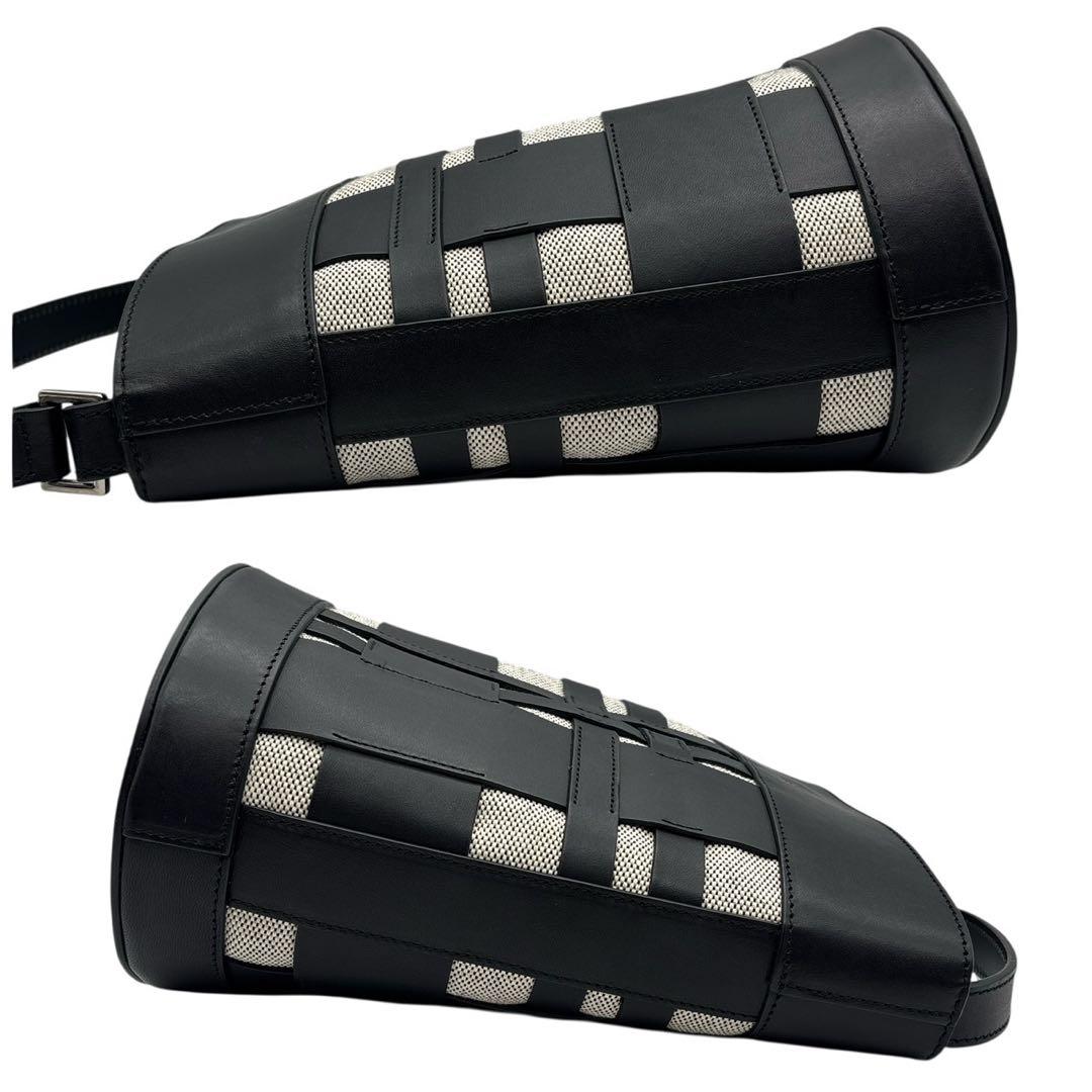 極美品◎ ヒロフ エスティーバ 斜めがけ可 ショルダーバッグ バケツ型