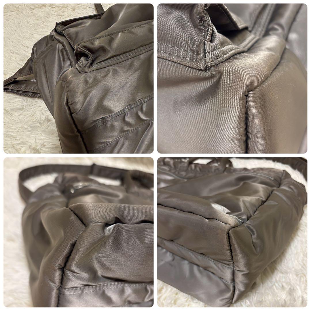 【美品】ポーター PORTER タンカー ボストンバッグ グレー 旅行