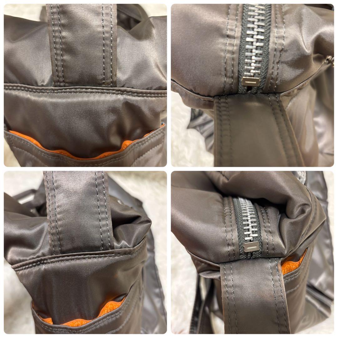 【美品】ポーター PORTER タンカー ボストンバッグ グレー 旅行