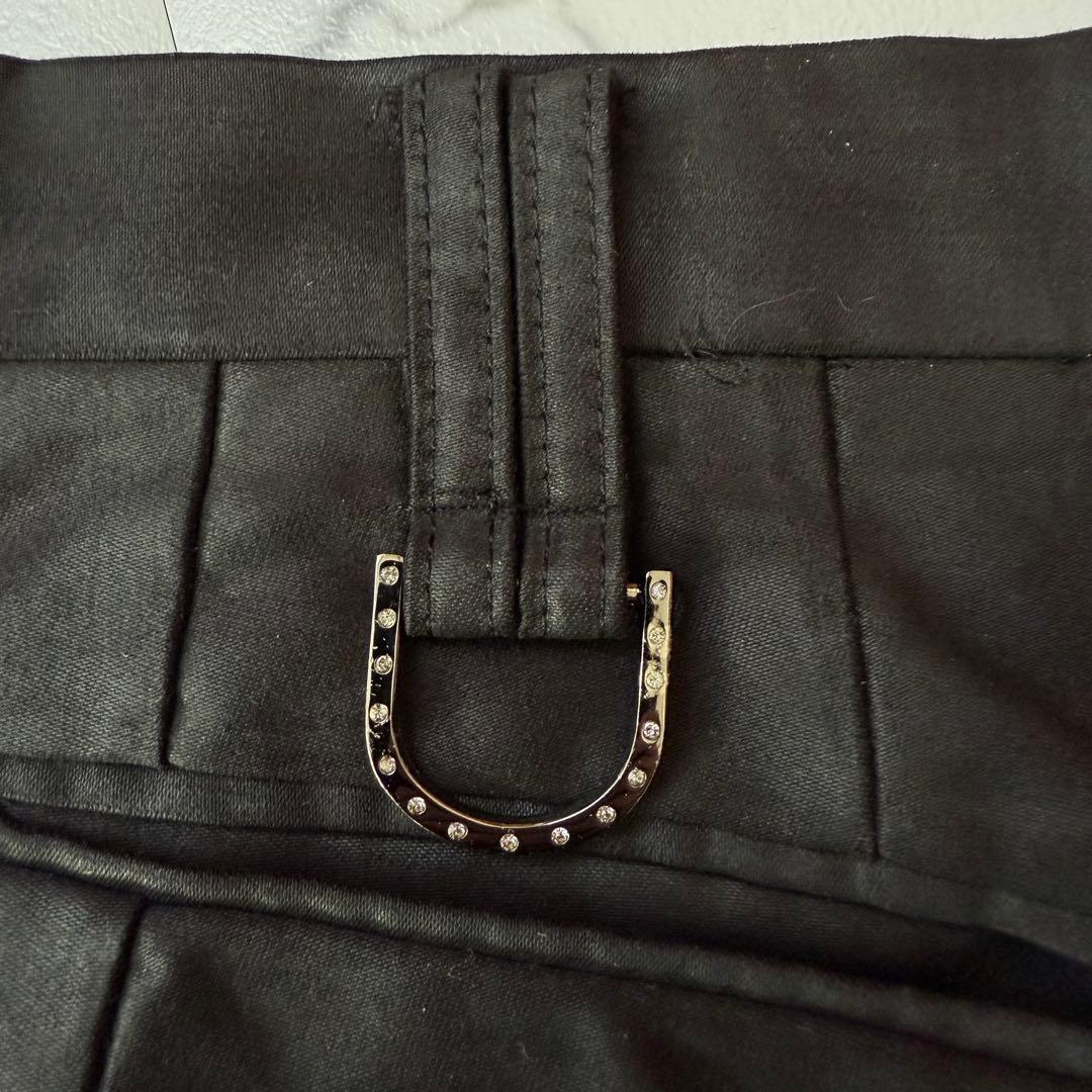 Roen ロエン スタッズ スカル ポケット カーゴパンツ フレアブラック 32