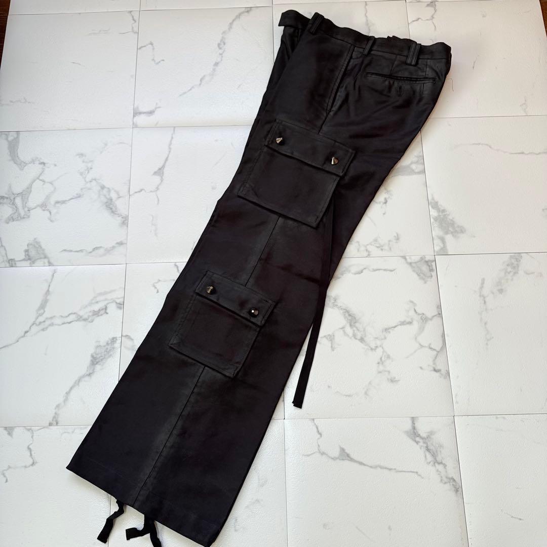 Roen ロエン スタッズ スカル ポケット カーゴパンツ フレアブラック 32