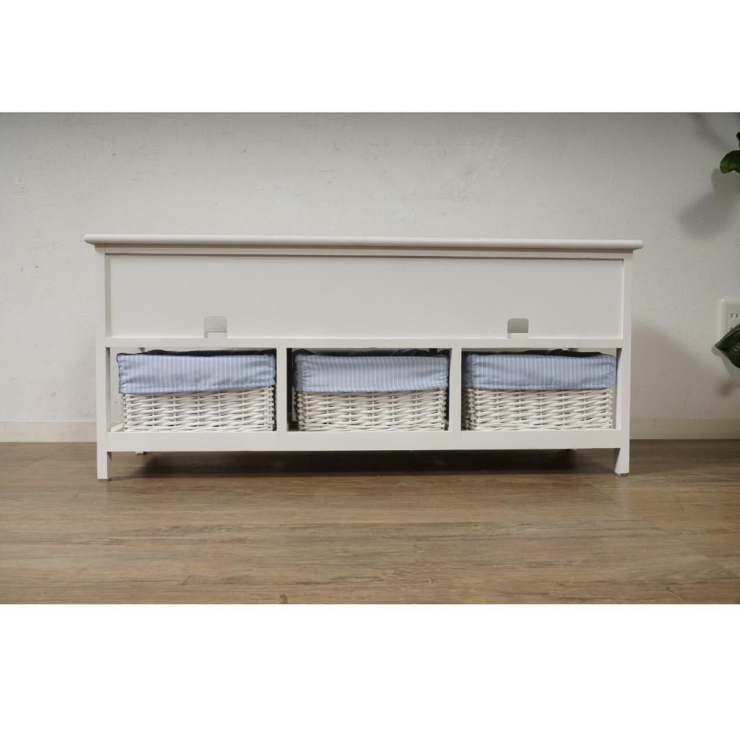 【新品】フリル風デザイン　 可愛い テレビボード　バスケット付き　アウトレット