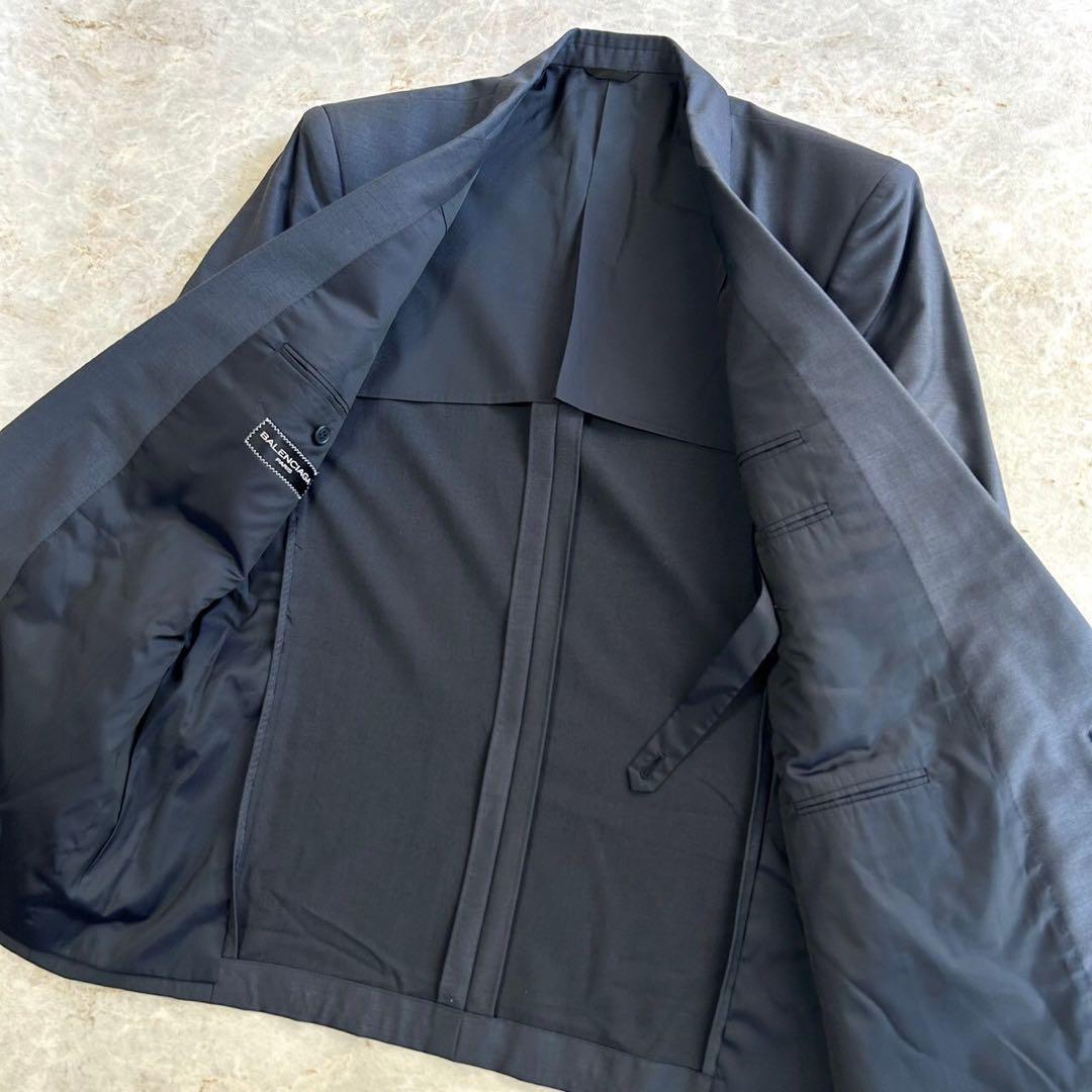 BALENCIAGA バレンシアガ モヘア混 ウール ダブル セットアップスーツ