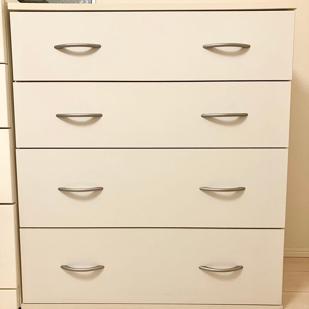 【匿名配送】ニトリ 4段チェスト NTHP CH9080 WH ホワイト 白