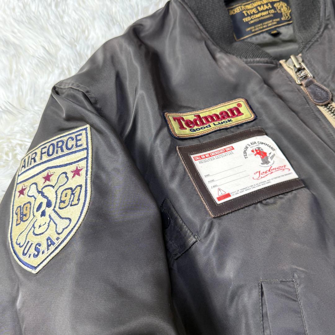 【美品】テッドマン Limited MA-1 フライトジャケット L 超短丈
