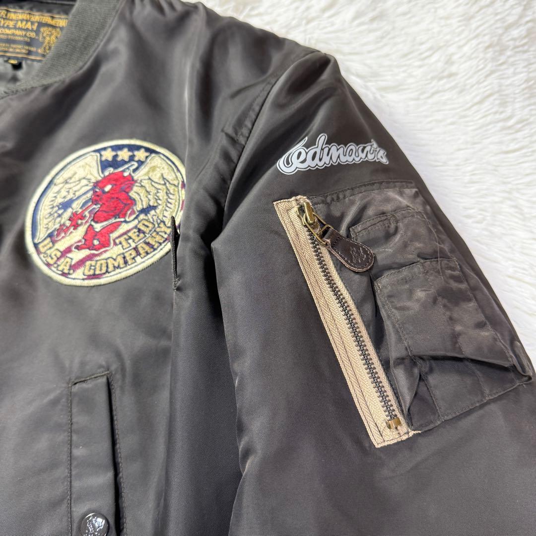 【美品】テッドマン Limited MA-1 フライトジャケット L 超短丈