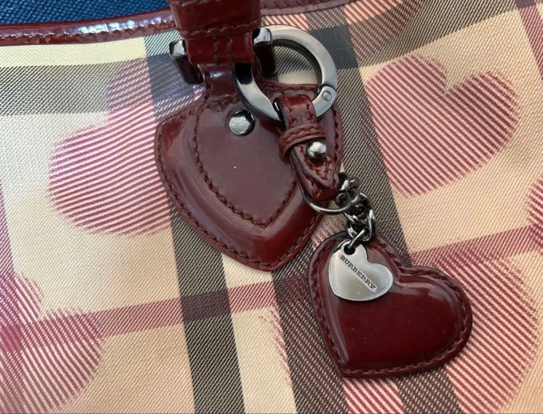 BURBERRY バーバリー ノバチェック ハート トートバッグ 限定品