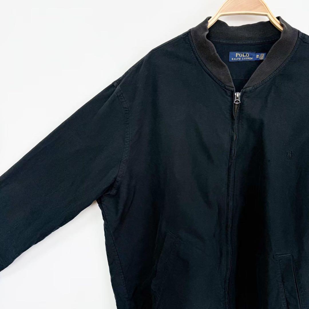 POLO Ralph Lauren コットンフライトジャケット ブラックS24b