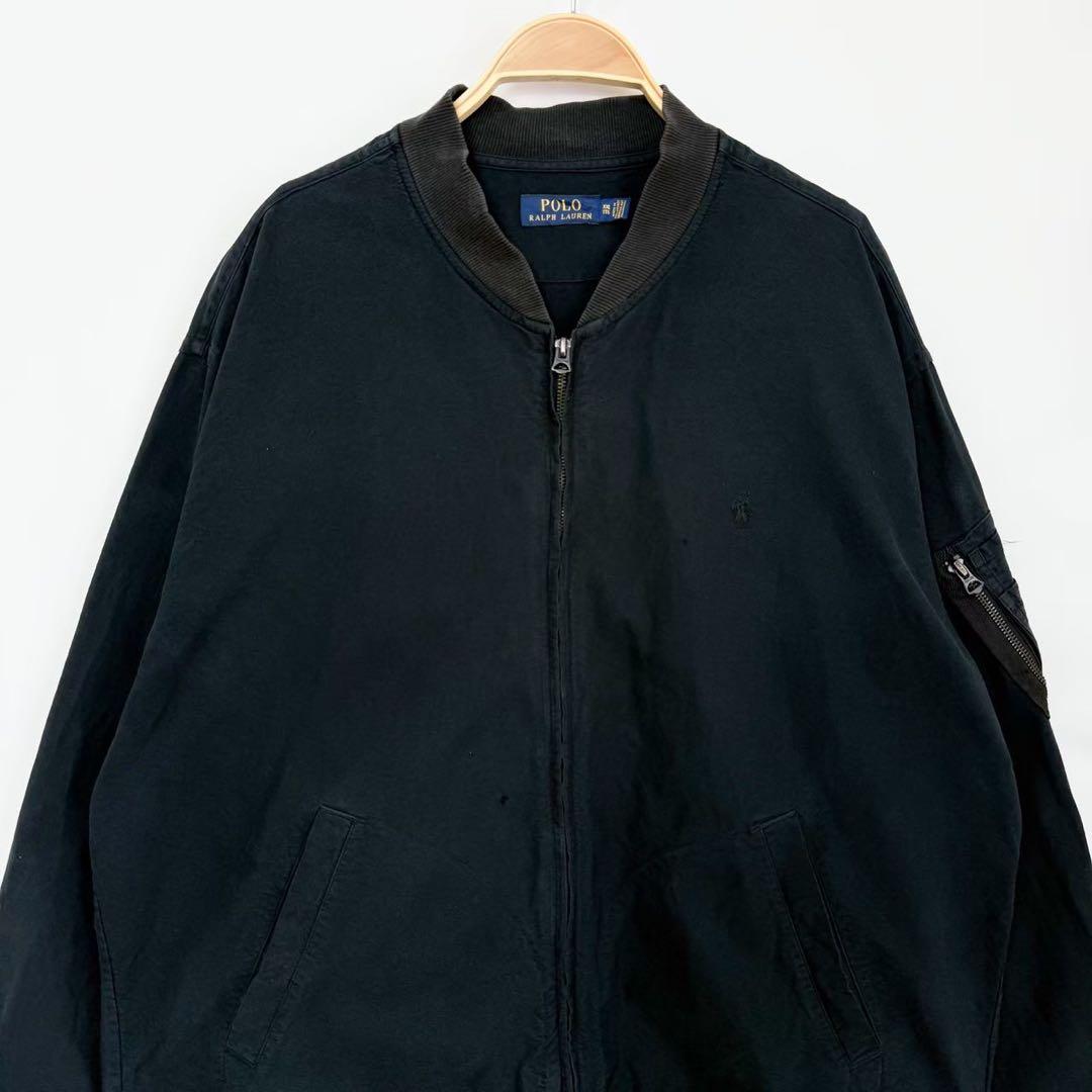 POLO Ralph Lauren コットンフライトジャケット ブラックS24b