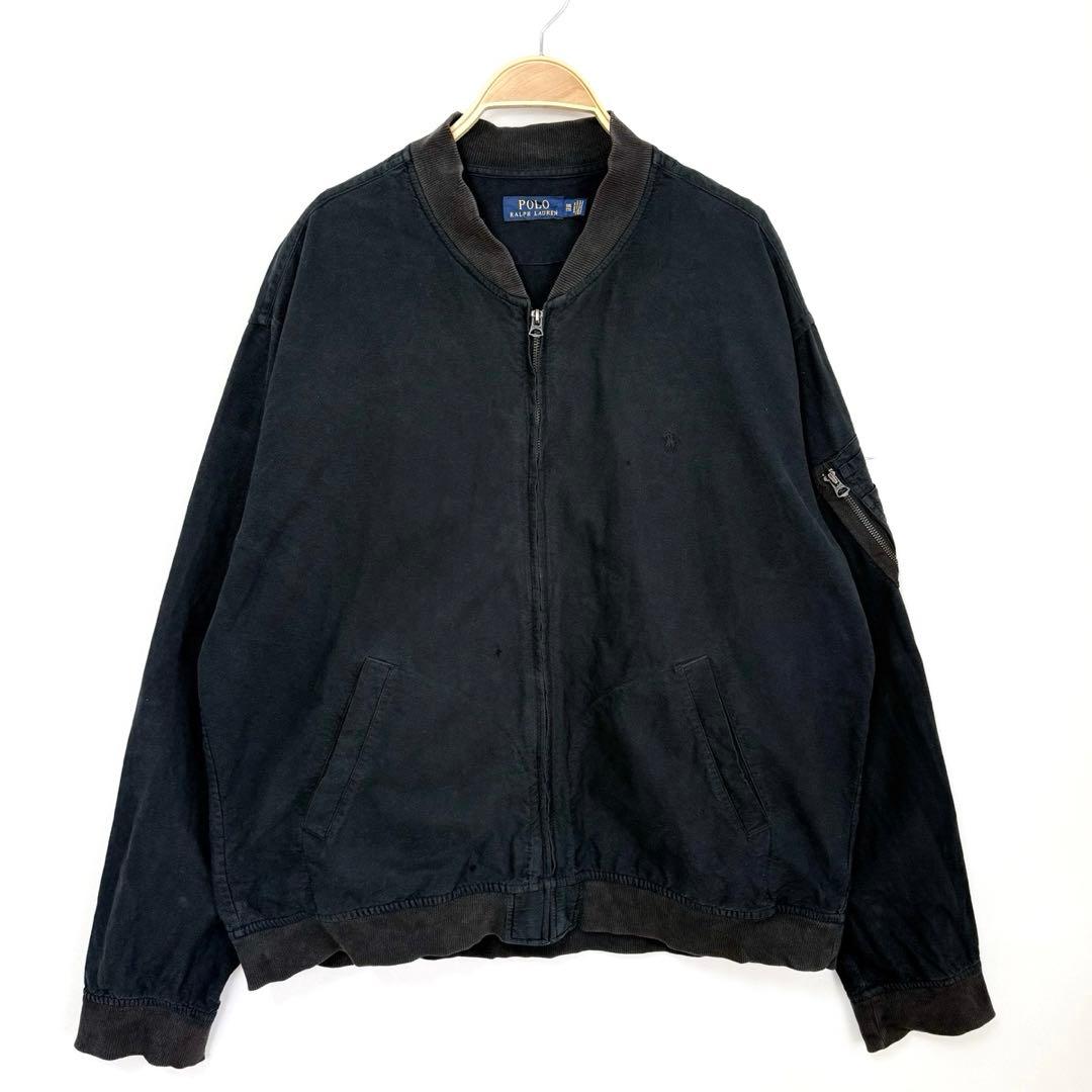 POLO Ralph Lauren コットンフライトジャケット ブラックS24b