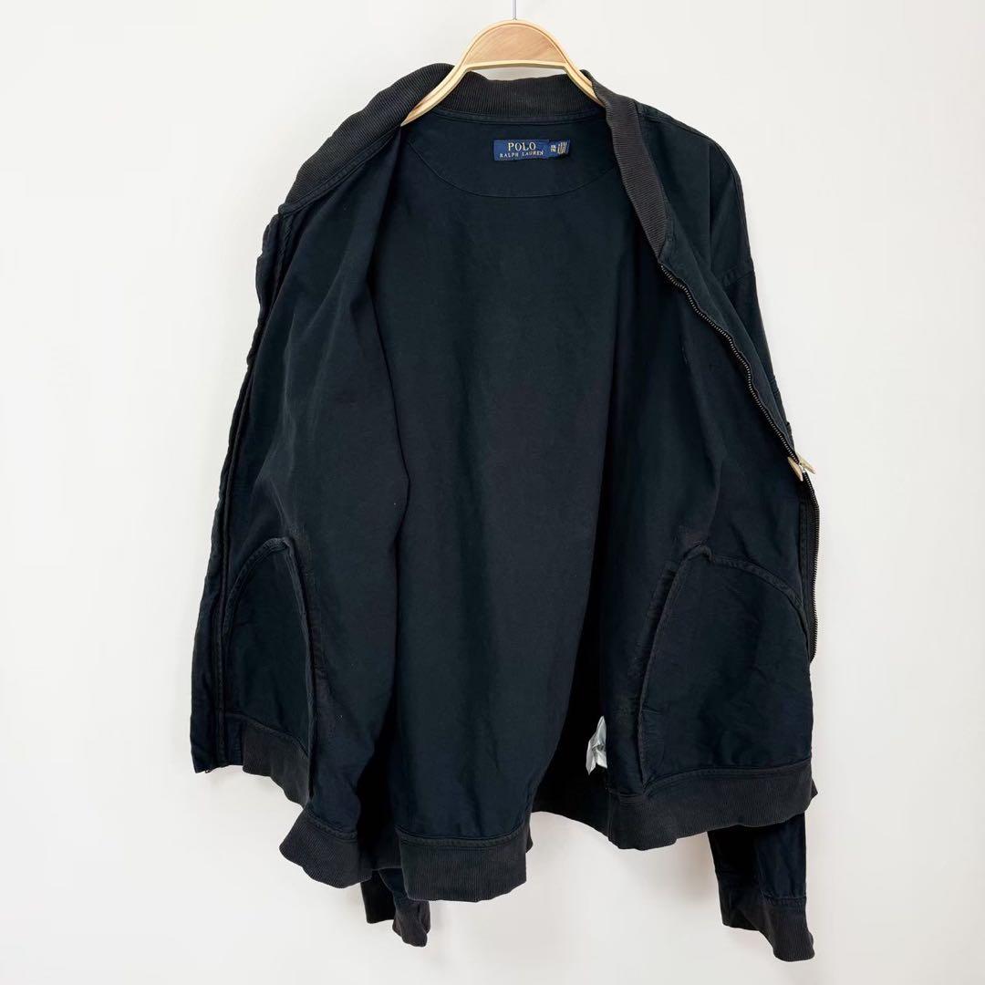POLO Ralph Lauren コットンフライトジャケット ブラックS24b