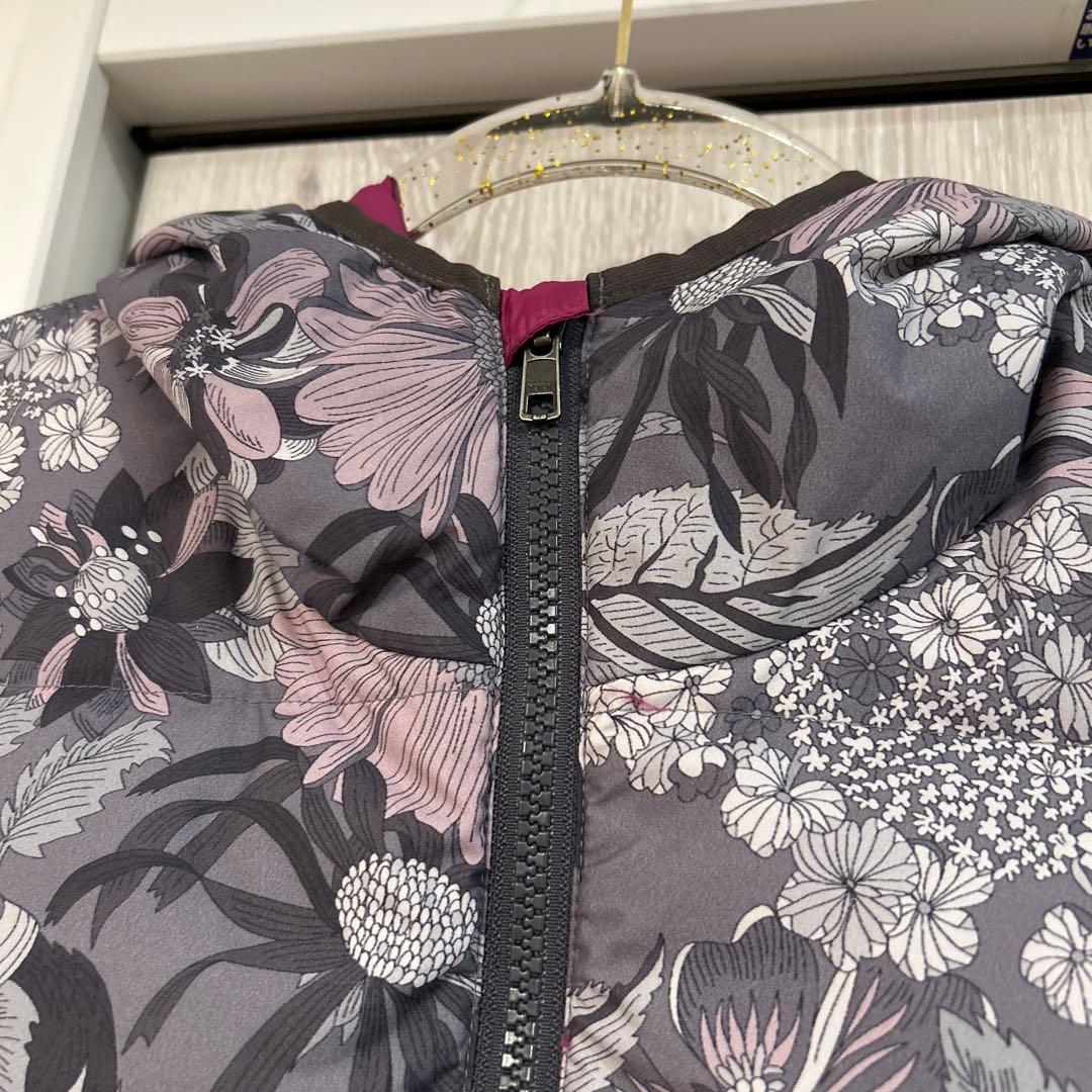 パール　ミズノ× リバティ　フード付き　ダウンベスト