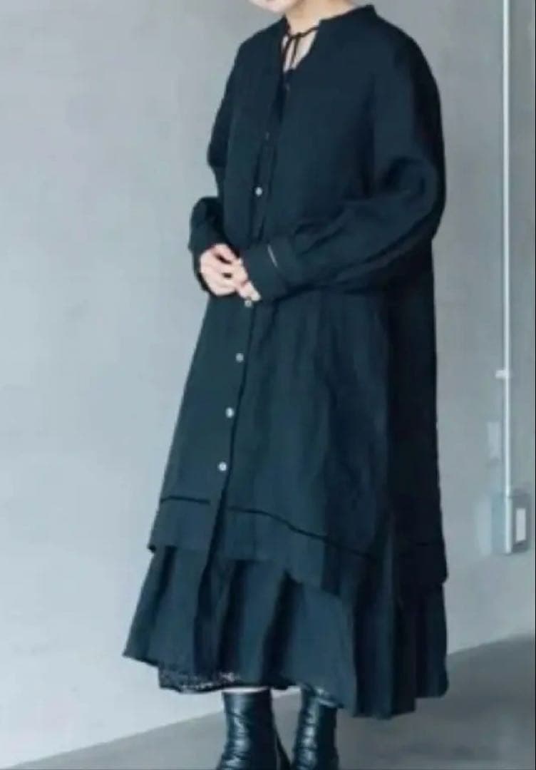 ruimeme リネンワンピース　21034005 overlap dress