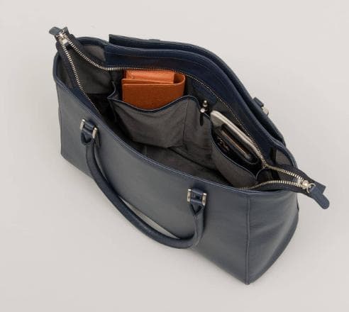 新品★ビジネスレザーファクトリー ビジネストートバッグ トラピゾイド ベージュ