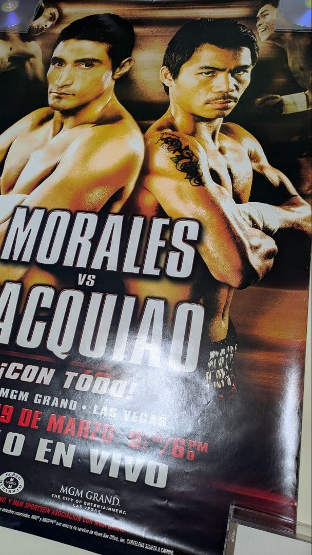 ボクシング ポスター/モラレス×パッキャオ第1戦 Boxing Poster