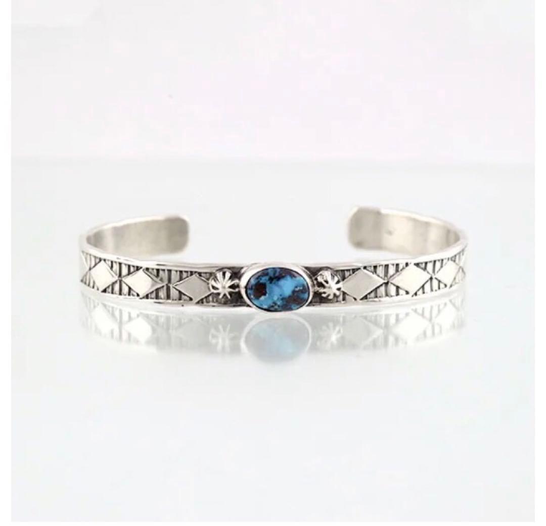 ビズビー　ターコイズ　バングル　ナバホ　インディアンジュエリー