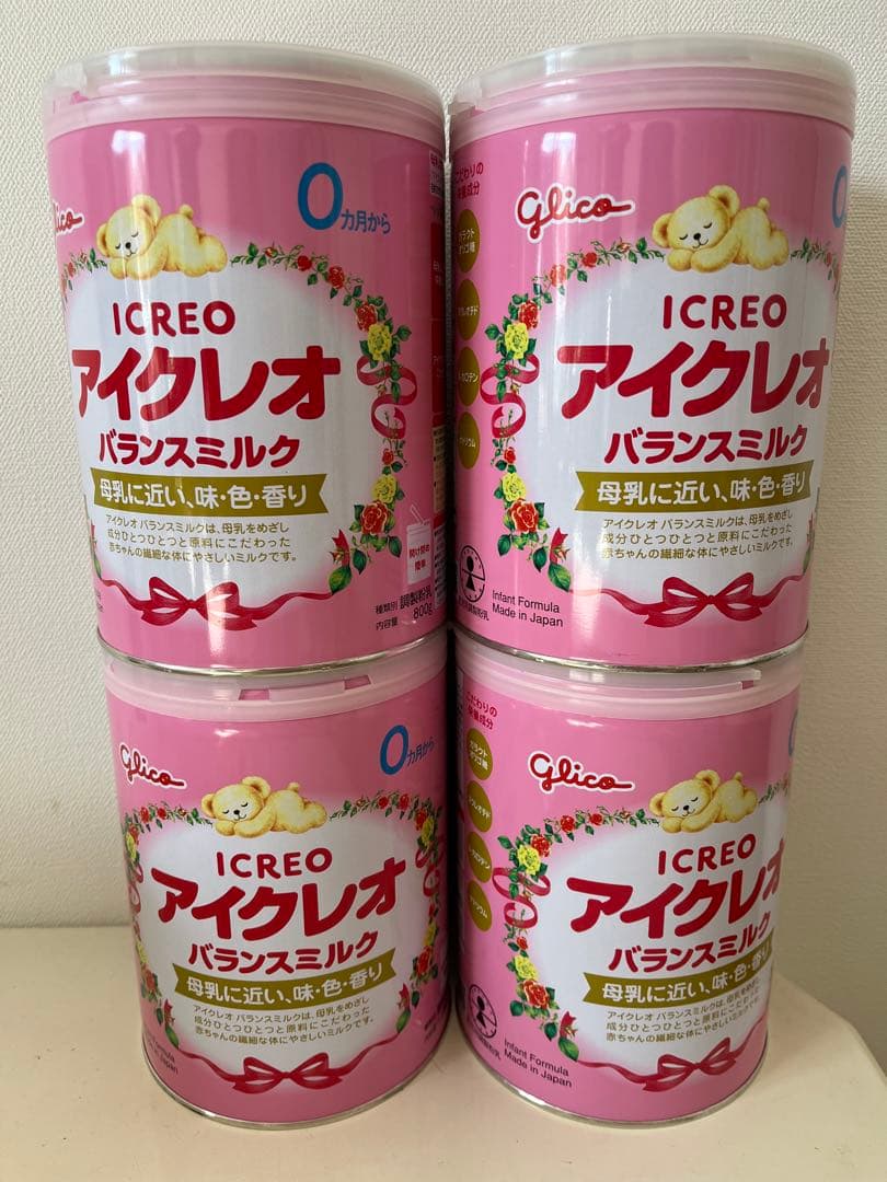 Glico アイクレオ バランスミルク 800g x 4缶セット