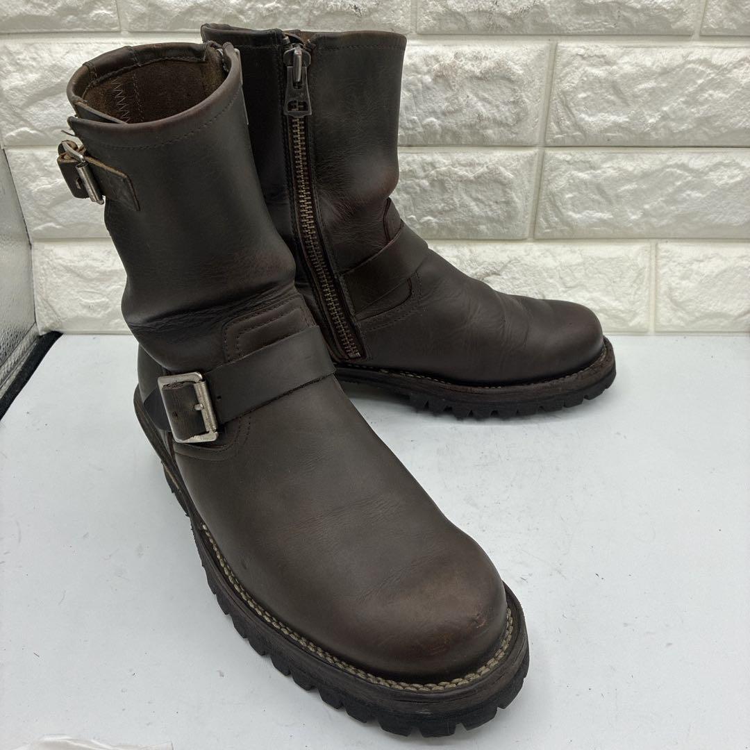 【良品】スローウェアライオン エンジニアブーツOB-8595H ブラウン 7E