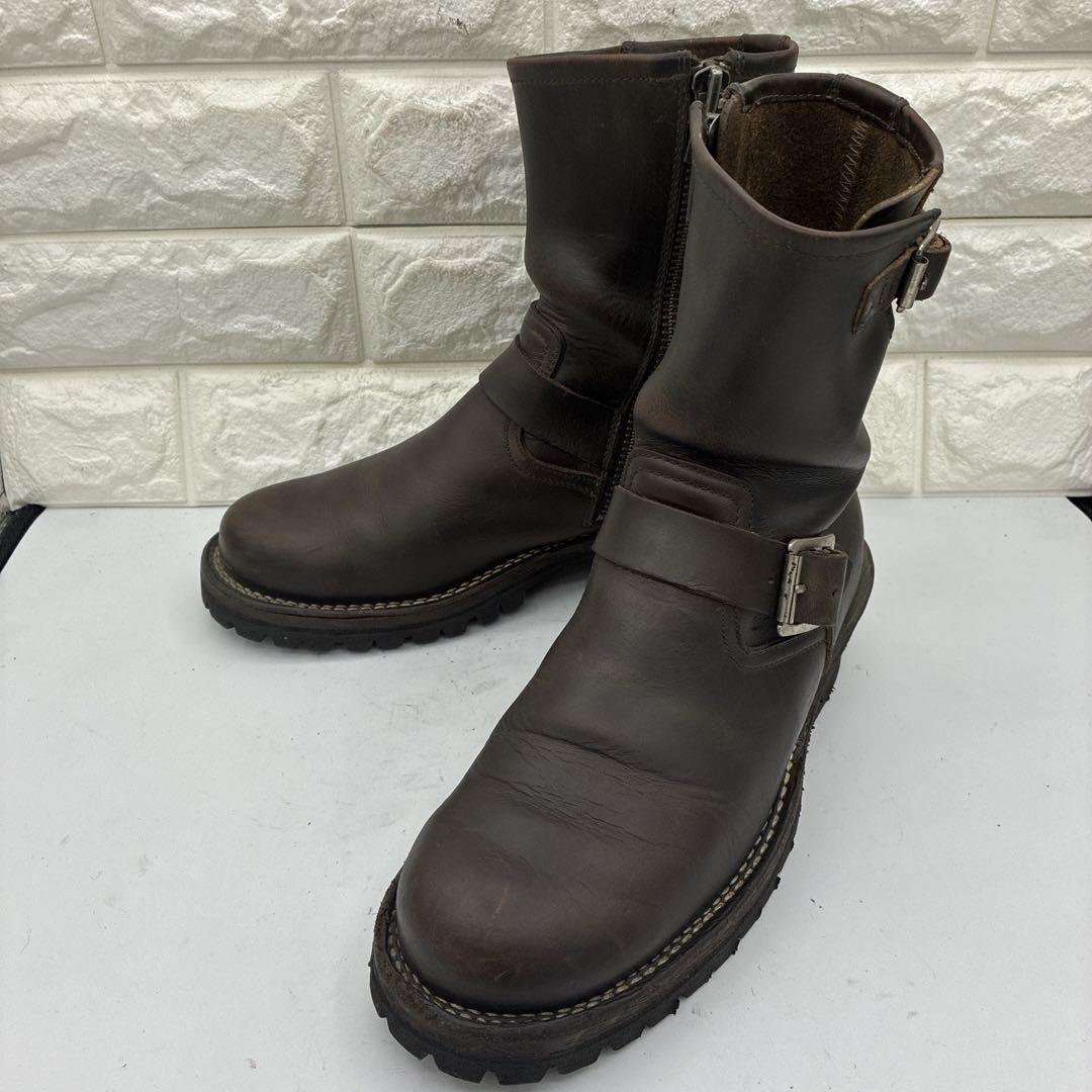 【良品】スローウェアライオン エンジニアブーツOB-8595H ブラウン 7E