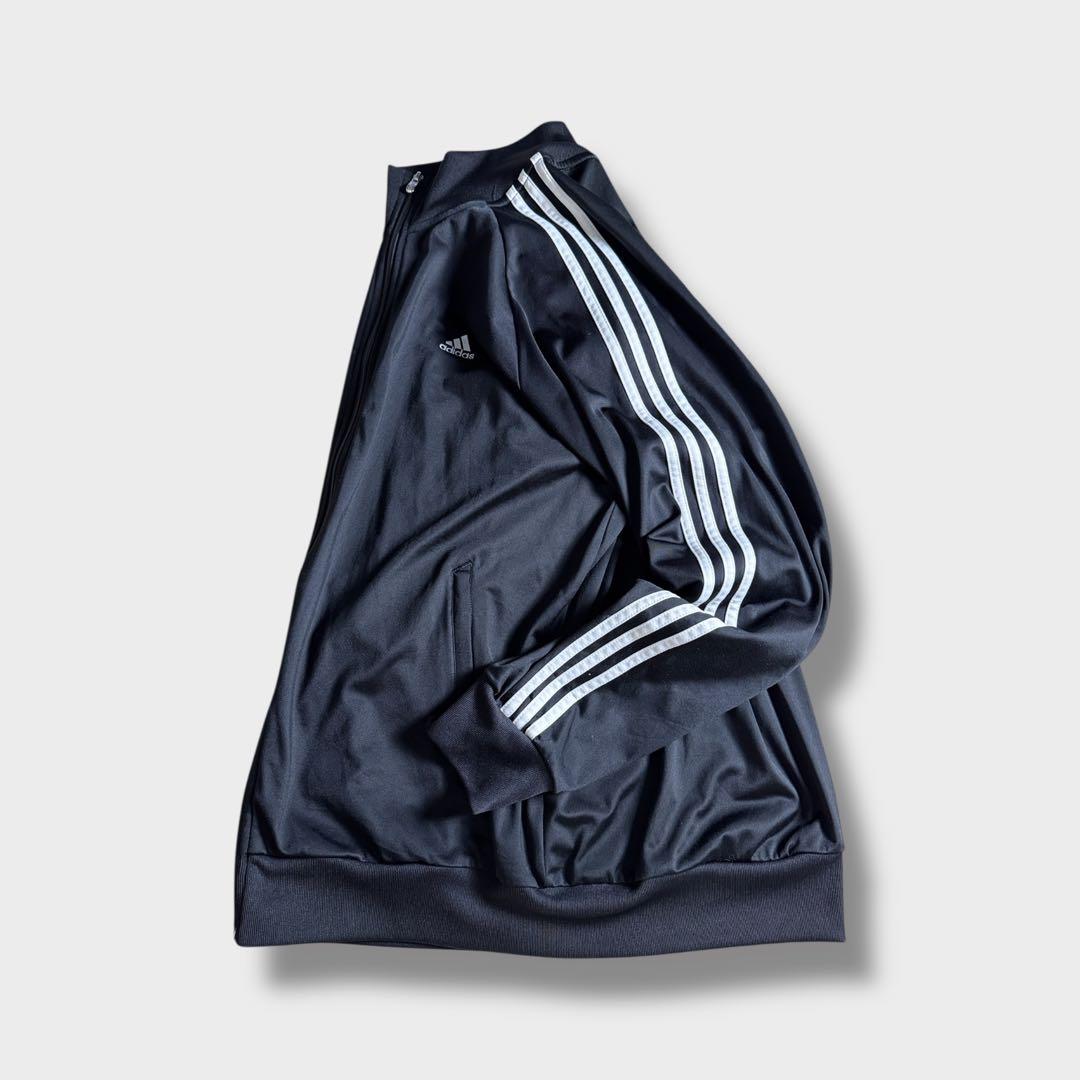 adidasトラックジャケットFCチームロゴ刺繍ブラックブロークコア