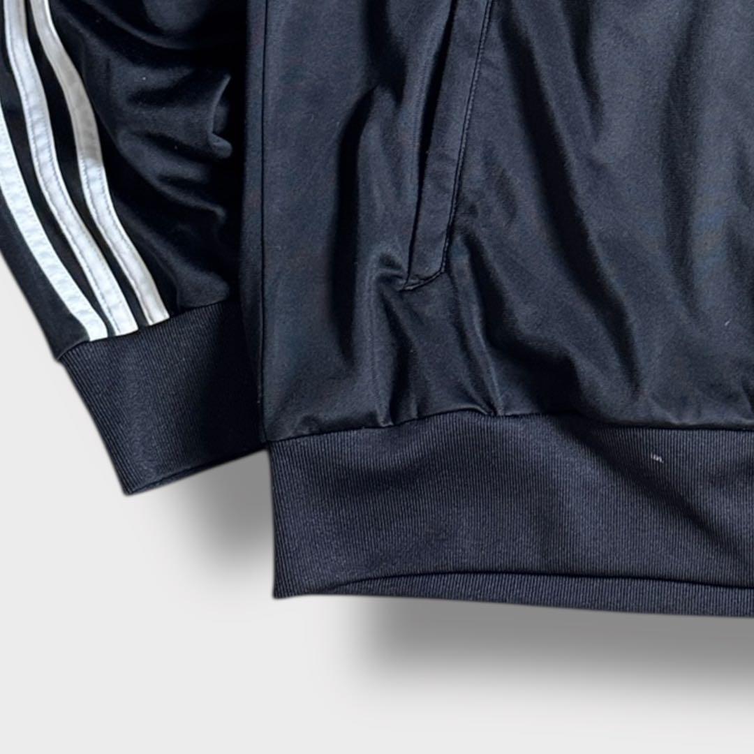 adidasトラックジャケットFCチームロゴ刺繍ブラックブロークコア