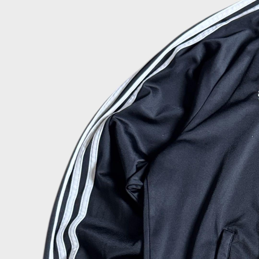 adidasトラックジャケットFCチームロゴ刺繍ブラックブロークコア