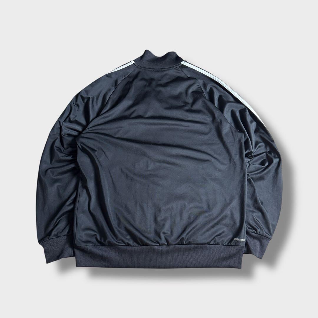 adidasトラックジャケットFCチームロゴ刺繍ブラックブロークコア