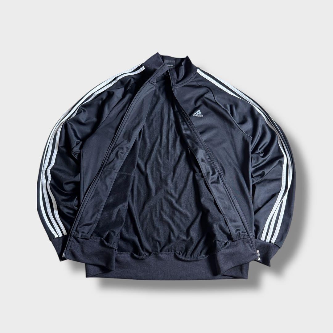 adidasトラックジャケットFCチームロゴ刺繍ブラックブロークコア