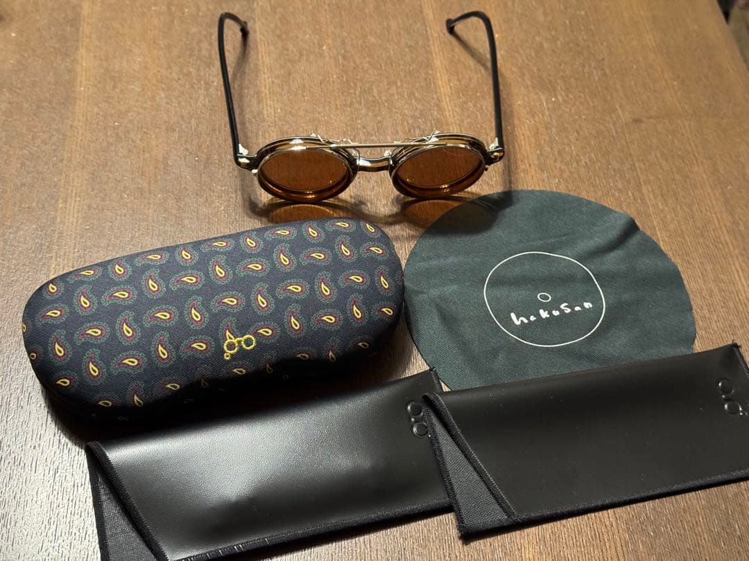 【美品】白山眼鏡店　FLIP-UP FRONT(べっ甲フレーム)