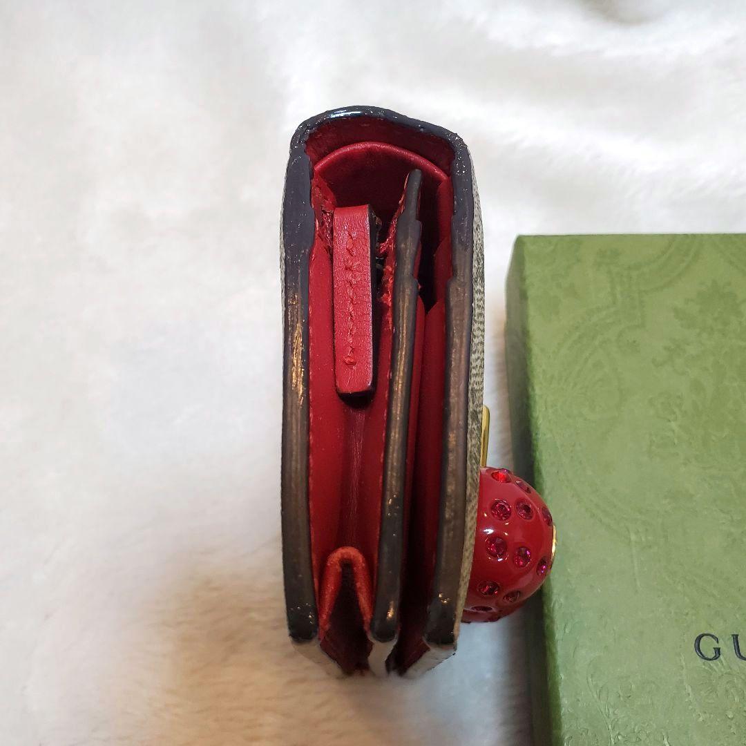 極美品 GUCCI　さくらんぼ　GGスプリーム　レザー　チェリー