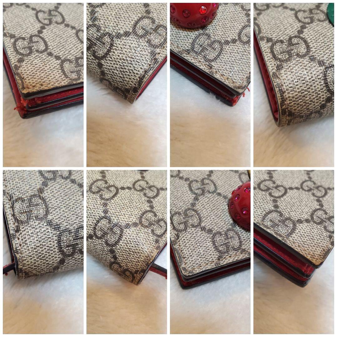 極美品 GUCCI　さくらんぼ　GGスプリーム　レザー　チェリー