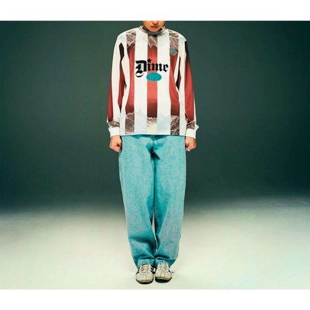 新品タグ付 Dime ダイム ゲームシャツ L Rust サッカーシャツ ロンt