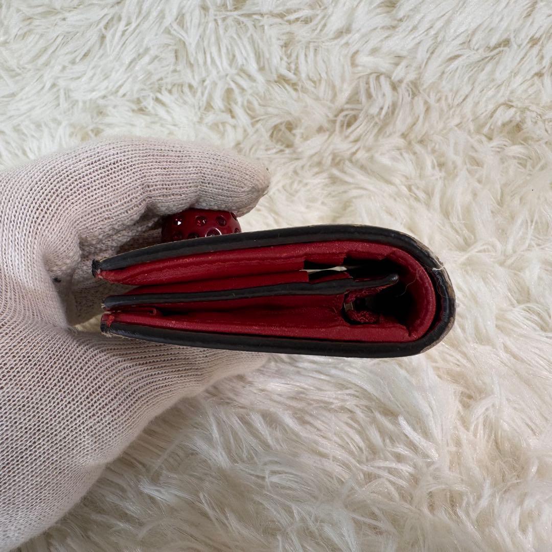 GUCCI グッチ 折財布 PVC レザー GGスプリーム チェリー 赤 箱付き