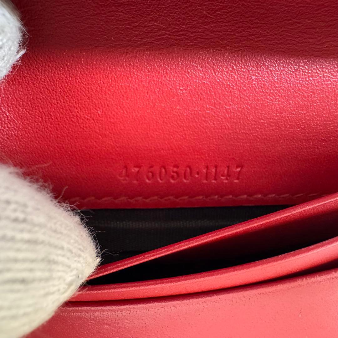 GUCCI グッチ 折財布 PVC レザー GGスプリーム チェリー 赤 箱付き