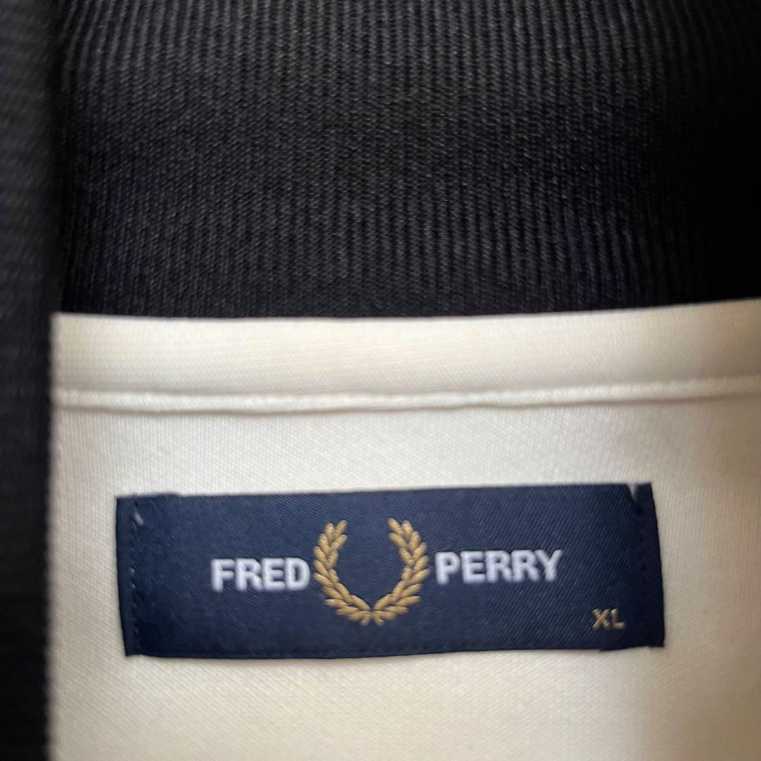 希少フレッドペリー ジップアップ　トラックジャケット ホワイト/ブラック