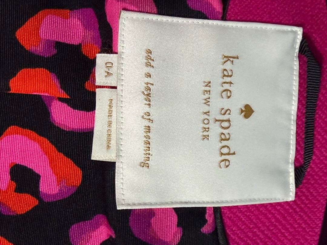 Kate spade NEW YORK ロングコート ピンクリボンウール100％