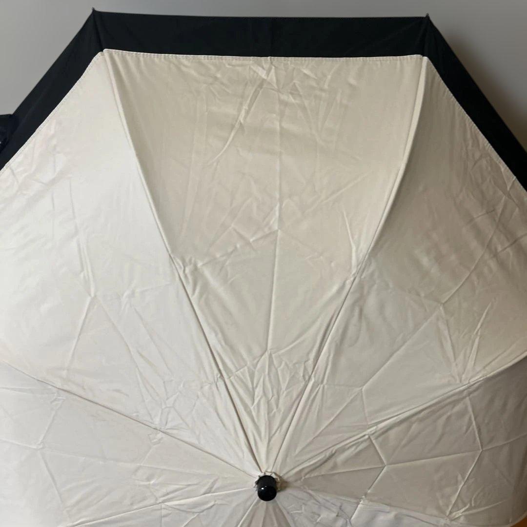 芦屋ロサブラン　日傘　２段折　ミドル　コンビ　曲がり手元　大きめ　簡単開閉