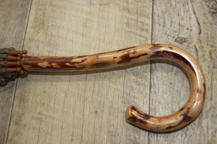 小宮商店 KOMIYA 柿渋染め 長傘 日傘 高級日傘 麻100％ パラソル ④