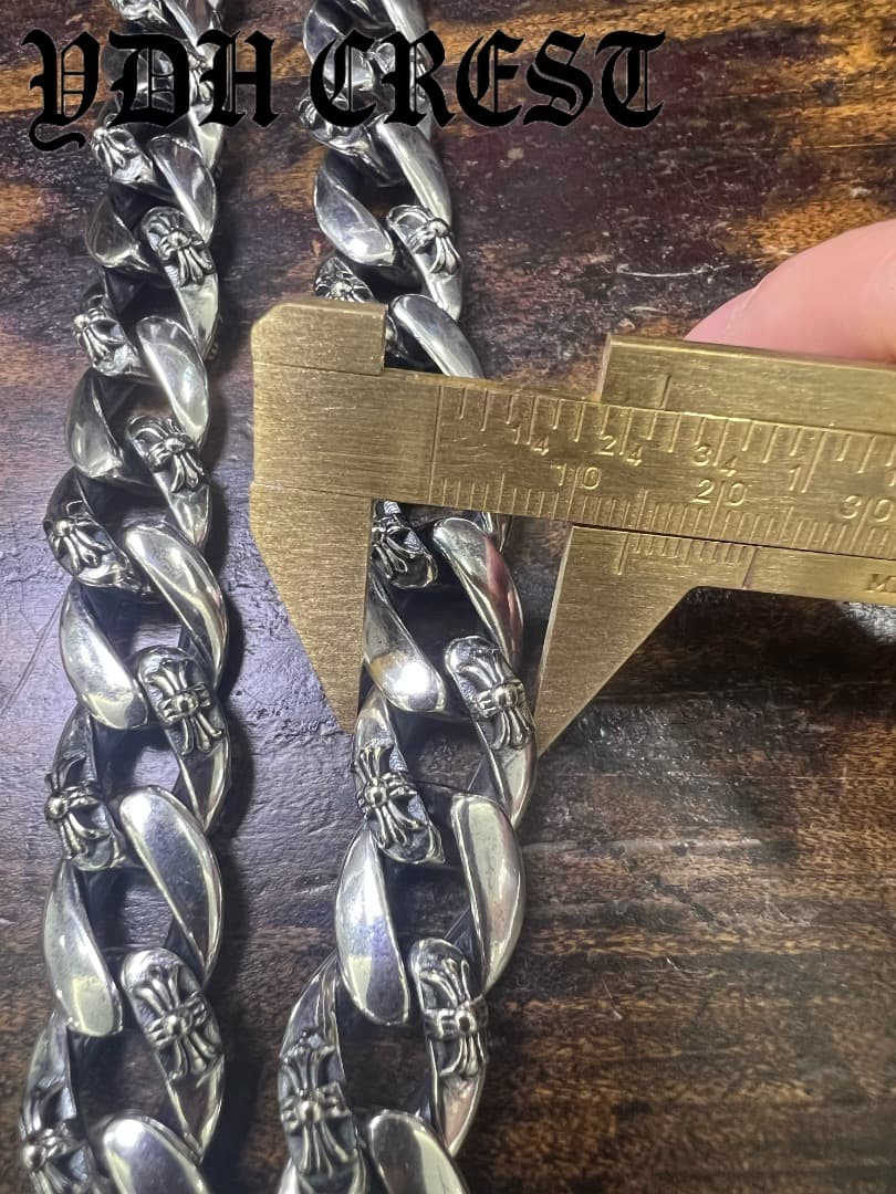 バイカー必須　ウォレット用プレーン　シルバーチェーン　TYPE1　QBKL005