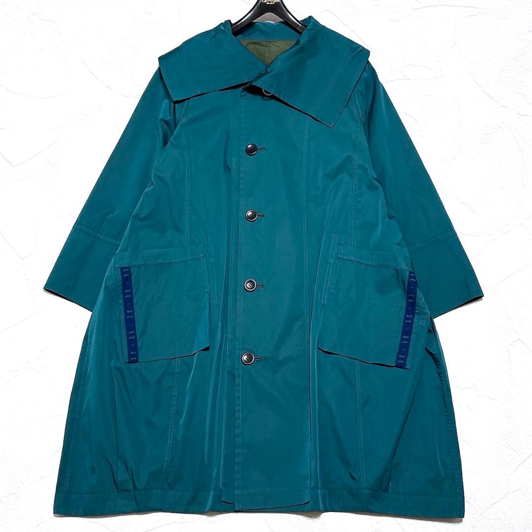 ✨美品✨ann吉　センソユニコ　リバーシブル　コート　ステッチ　ロング　ナイロン