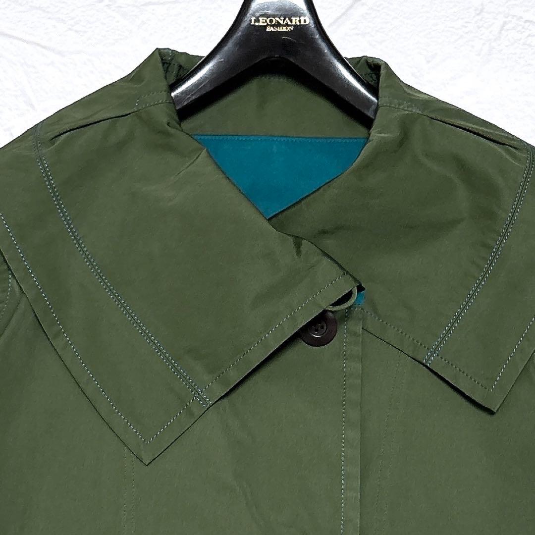 ✨美品✨ann吉　センソユニコ　リバーシブル　コート　ステッチ　ロング　ナイロン