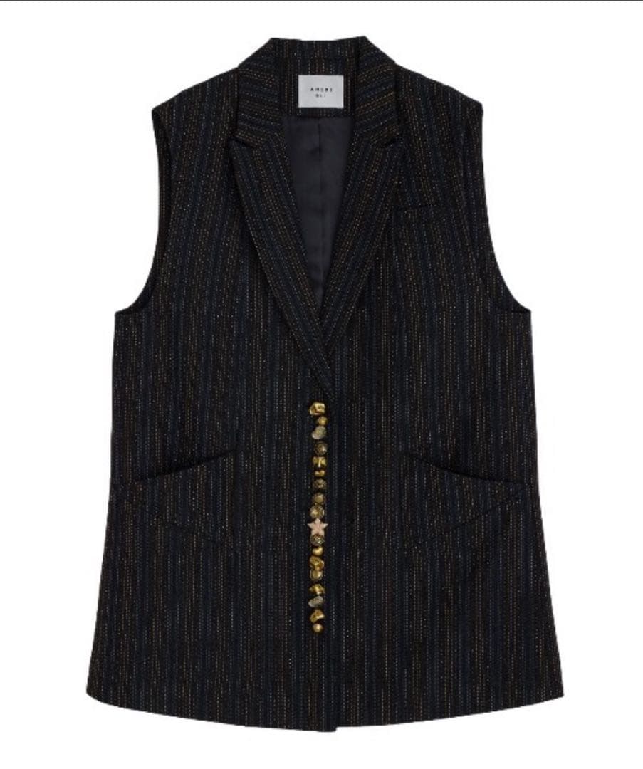 【タグ付新品】UND MANY MOTIF BUTTON VEST