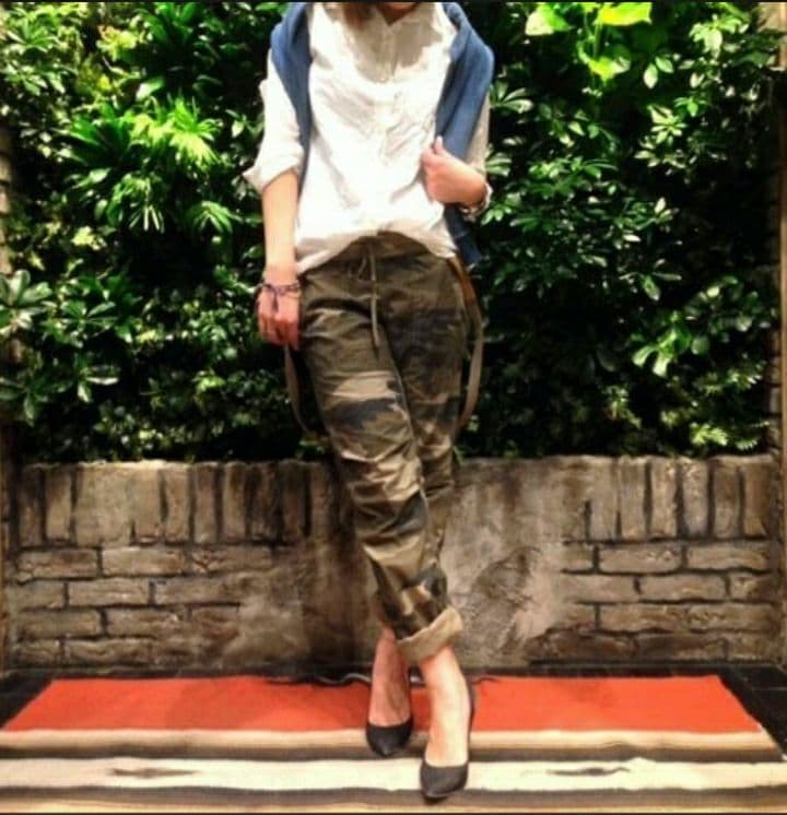 GOA 迷彩 サスペンダー付きカーゴパンツ