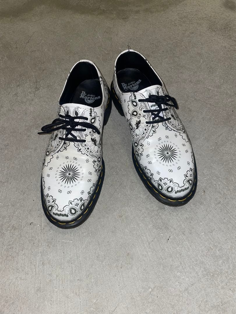 Dr. Martens 1461 バンダナ柄 ホワイトシューズ UK8