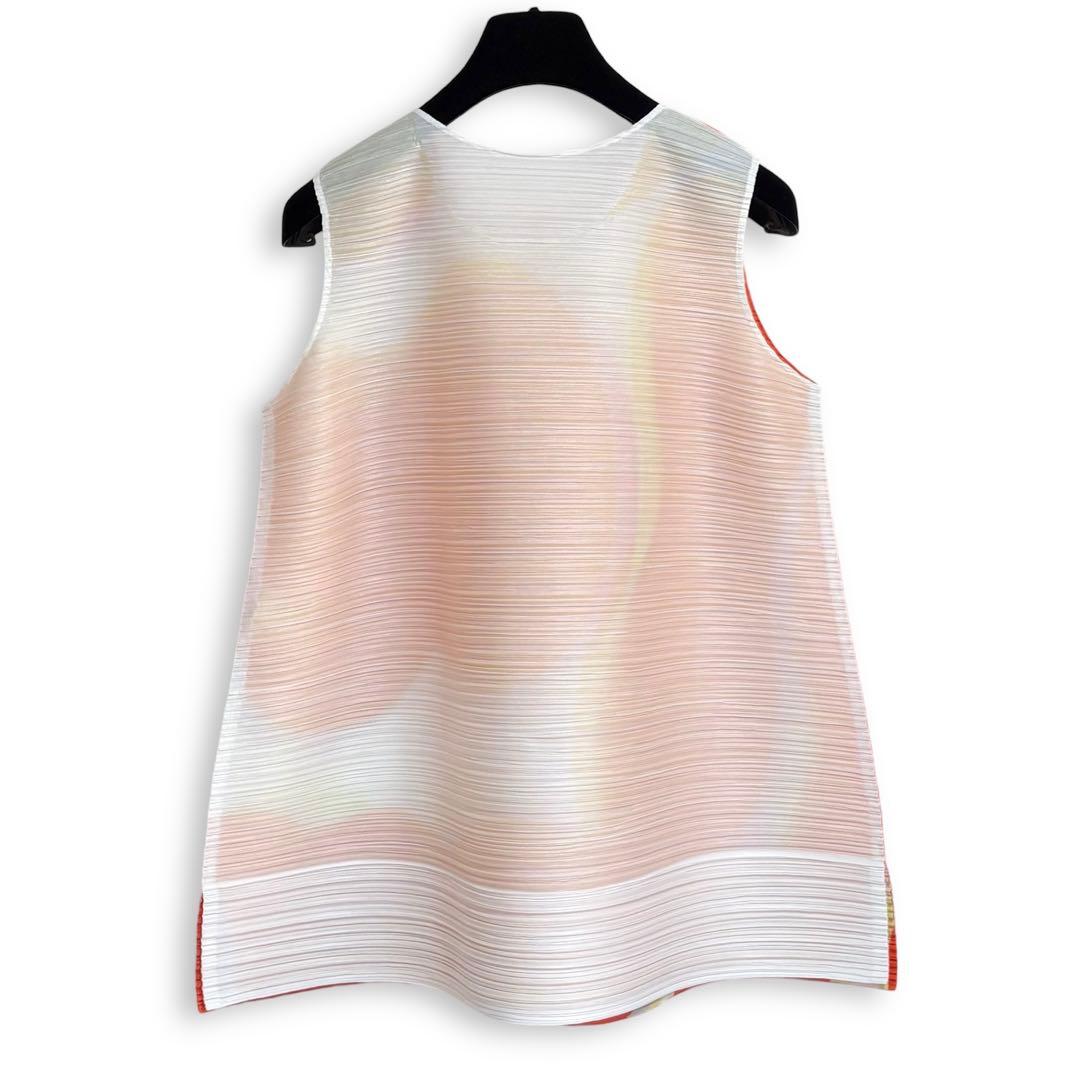 極美品 PLEATS PLEASE バウンス カットソー 3 総柄 横プリーツ