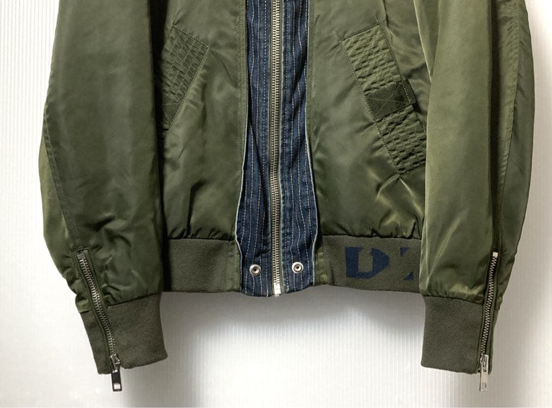 DIESEL 定価 約6万円 内側キルティング MA-1 表記サイズM