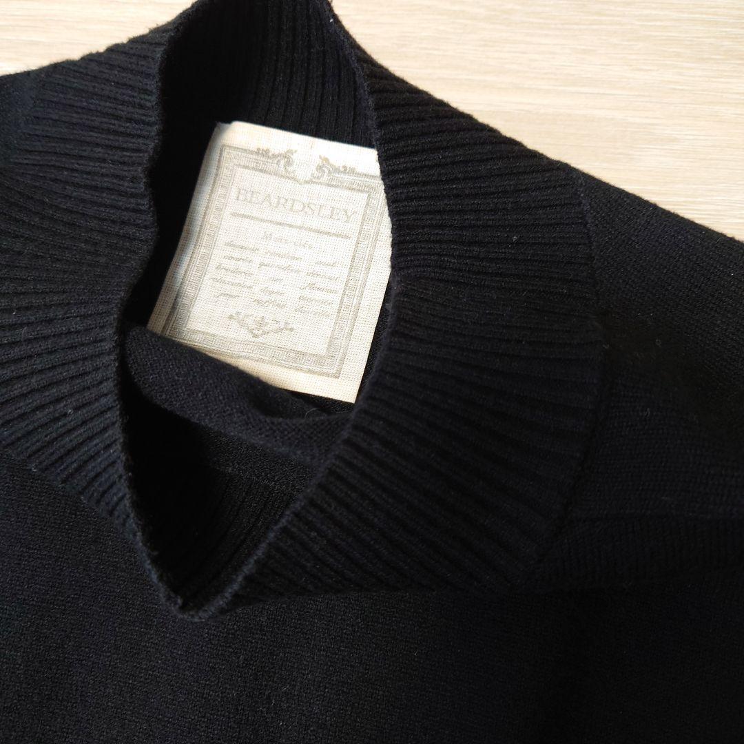 BEARDSLEY ビアズリー モックネック ニットコンビワンピース