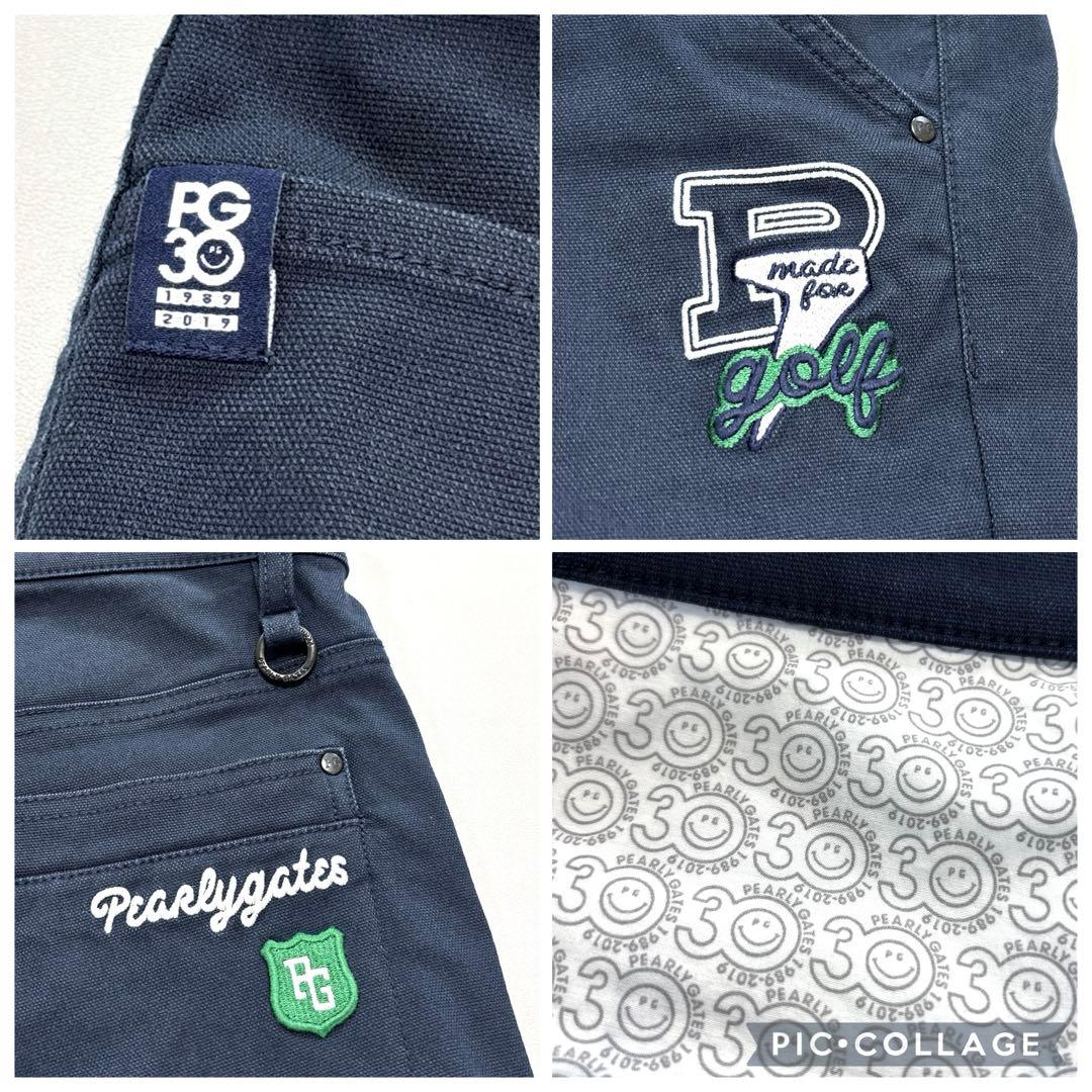 パーリーゲイツ　3L 大きいサイズ7 ロングパンツ　30周年モデル　ネイビー