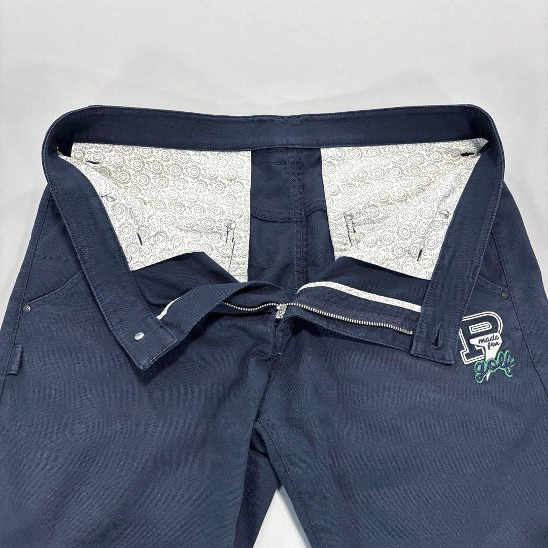 パーリーゲイツ　3L 大きいサイズ7 ロングパンツ　30周年モデル　ネイビー